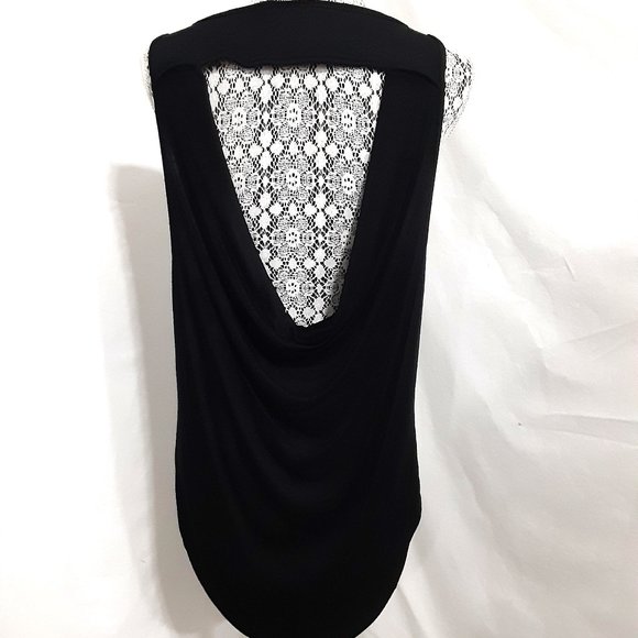 Blush Sequin Fox Muscle Tee Women Sz Large Backless Open Back Sleeveless Hi Low - Picture 3 of 4